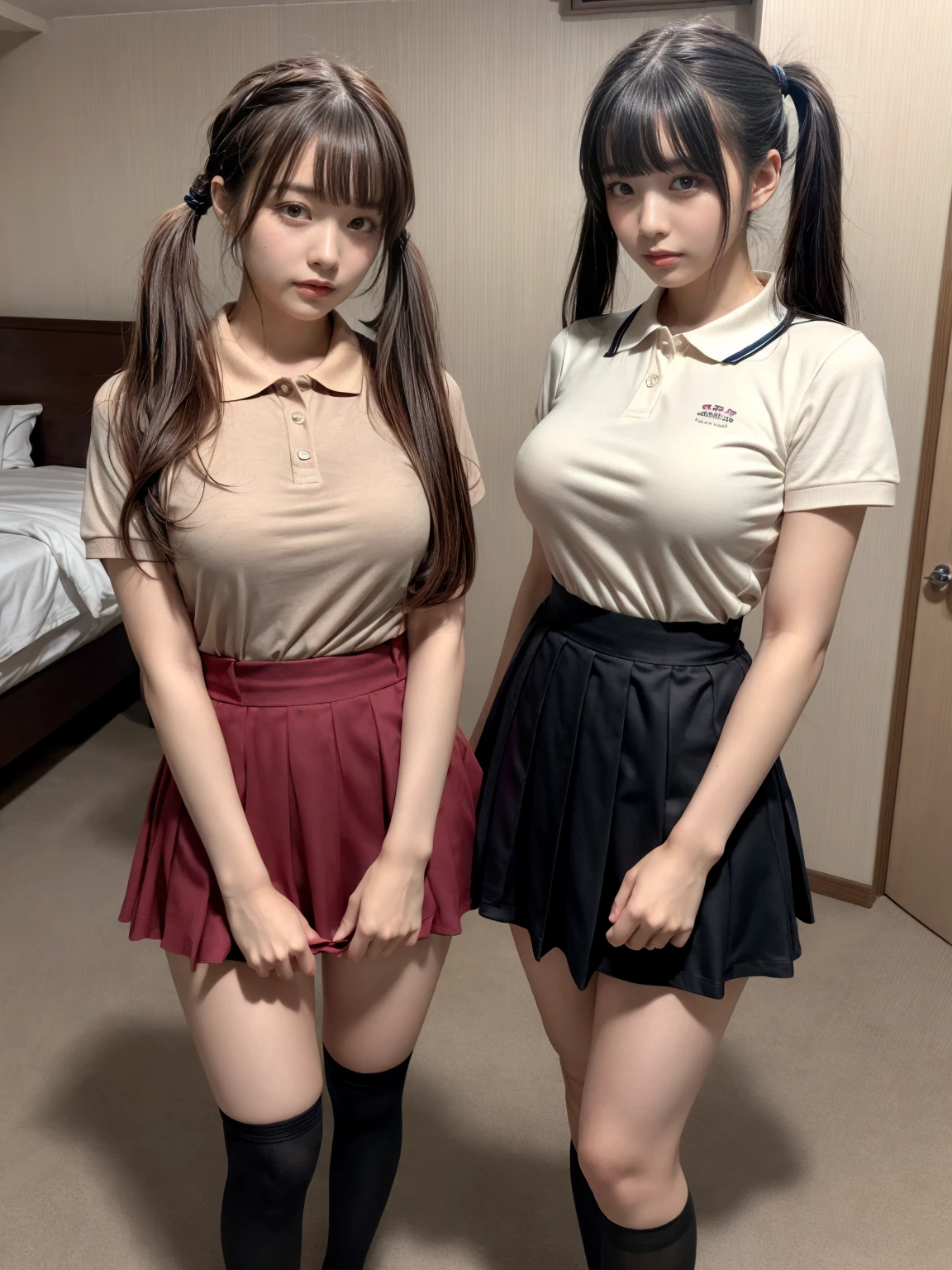 2 garota, 9 and They have a Twin Tail hairstyle and wear a pink sailor school uniform.
Na sala de aula Linda garota Olhos detalhados, rosto detalhado e dedo extremamente detalhado Detalhado todo o corpo, from head to shoes