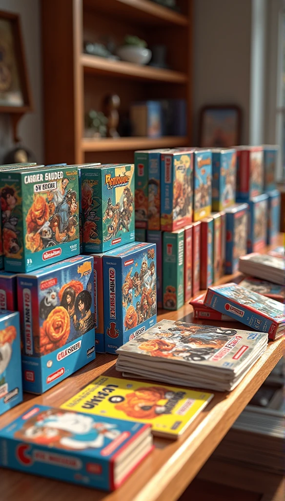 <lora:envybetterhandsLocon_alpha3:1> ,<lora:CoolRetroGlimpse:.6>, <lora:otakuroom_V1b:.8>, otaku_room, a room filled with comic books, shelves, comicbook collection , bed