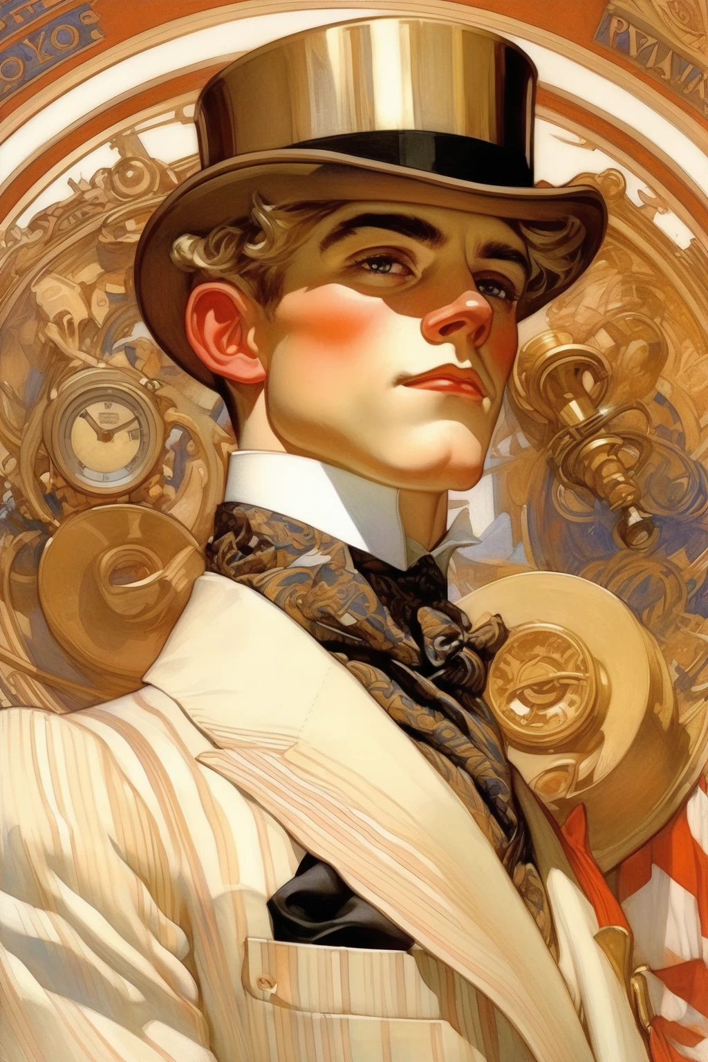 J.C. Leyendecker Style - joseph Christian Leyendecker illustration representing Edwardian era classism