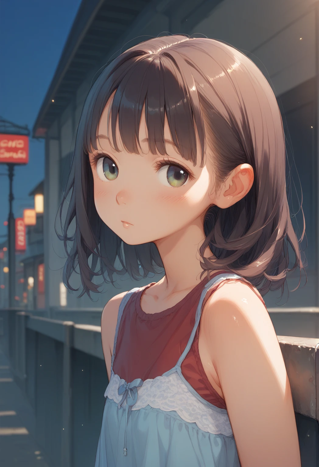  best quality, Beautiful detailed backgrounds , Cinema Lighting, Cute face， 、 flat chest、Young girl、、 Gym clothes、Summer blue sky、Viewer&#39;s perspective