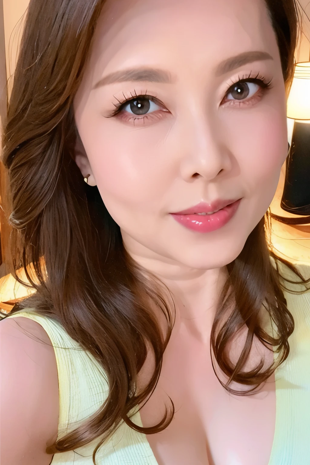 (masterpiece, best quality: 1.2),Mature woman, Exquisite eyes,， （（shiny leotard））Huge natural breasts（8K）（HD）