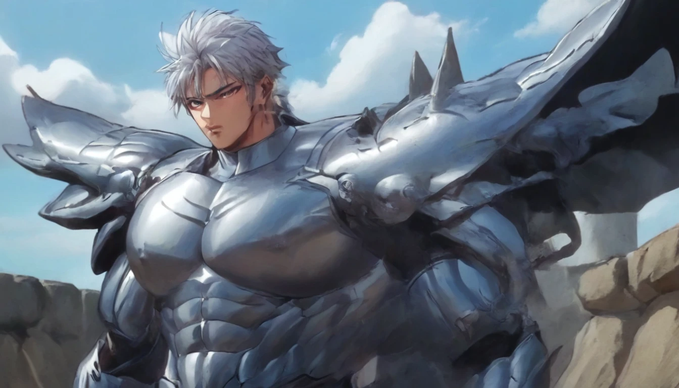 Toei animation style,((( huge muscles))),Confront the enemy,Hyunckel, Handsome Man , handsome,((Huge penis,Anal Sex 1.7)),Crying face,Silver Hair,,8k, high definition,Masterpiece, Detailed Description ,Spiked Hair,tall,Countless black tentacles, stick out your tongue,Spider Suit,ぺニスを揺らしながら,rape,Devilish Wings,Cat ears,Partially torn armor,Open your mouth wide,Unfocused eyes,A black tattoo under the eye,rape,(((Shiny and shiny,Long Hair))),Surrounded by an aura of black flames,Orgy,My whole body is wet,The devil takes over the body,Devil Boy Crowd,Harness,Imminent sexual activity, black bones break through my body,(((Writhing in agony))),Purple mist aura,boy, male,  penis, sex, boy lying on the bed, legs up, Open legs, hold knees, best quality, very aesthetic, ultra-detailed, best illustration nsfw, sweat, steam, male ,standing doggy,Close contact,score_9,score_8_up,score_7_up,source_anime,looking at viewer,Hyunckel,lavender hair, black eyes,Dark Armour Spear,armor,helmet, outdoors, upper body, holding weapon, polearm,standing doggy,dorsal position,body fluid,,