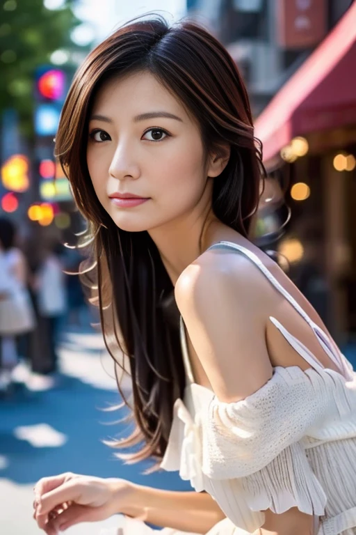 Best Quality, Realistic, Perfect Humailed,  so delicate and beautiful, RAW photo, プロフェッショナルillumination, illumination,  the depth of the boundary written , Single Focus, whole body, Skinny Japanese Women, 50-year-old woman, Brown Hair,  small head ,  beautiful eyes,  true face, Realistic skin, fine grain, (  fashionable hairstyle  : 1.3),Bust Emphasis、( Sexy Dress、 china dress、Color is random:1.2)、random background、Mr.々Expression、 random pose 、from random angles、(whole bodyから接写までMr.々Shooting at such a distance:1.2)、 High Heels 、 beautiful feet
