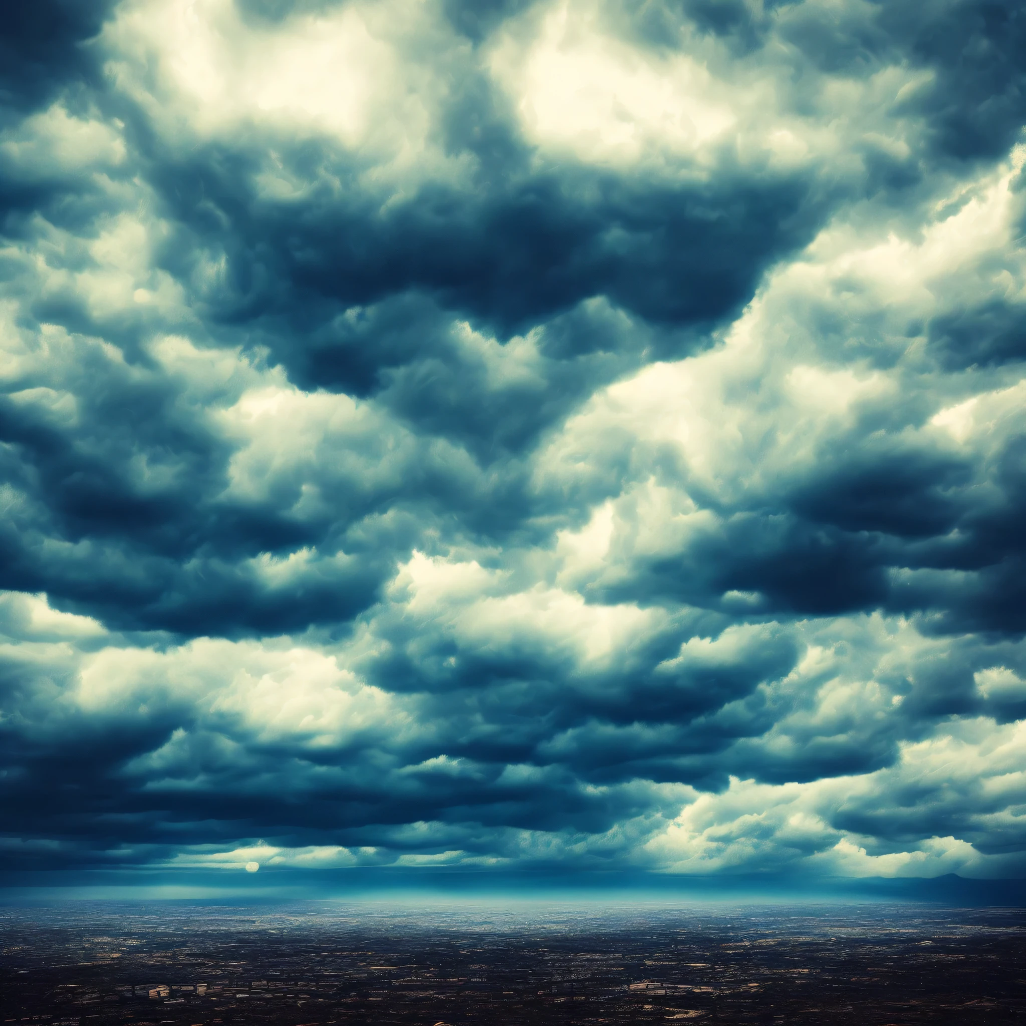 beautiful detailed clouds, dramatic lightning, deep blue sky, abstract background, horror atmosphere, dramatic lighting, moody, cinematic, dark and moody, intense colors, highly detailed, hyperrealistic, 8k, masterpiece