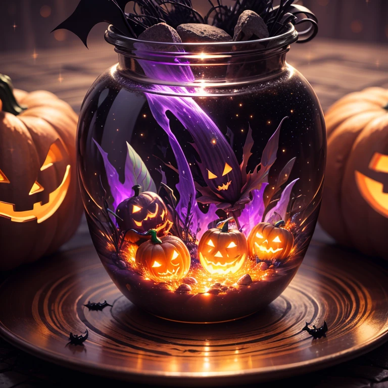 Supernatural Dark Surrealism Fairy Pumpkin Patch Wormy Jello Cups Spider Webs Eerie Smirk Ghostly Goblet Candles Spiders Horror Movie Marathons