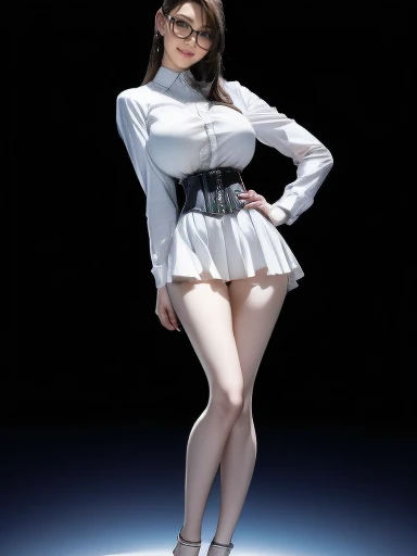 (Masterpiece, best quality, intricate details, 1sologirl) iron collar, arms behind back, iron cuffs, shackles, bound ((standing by wooden pole:1.2)) looking from above happy closed mouth