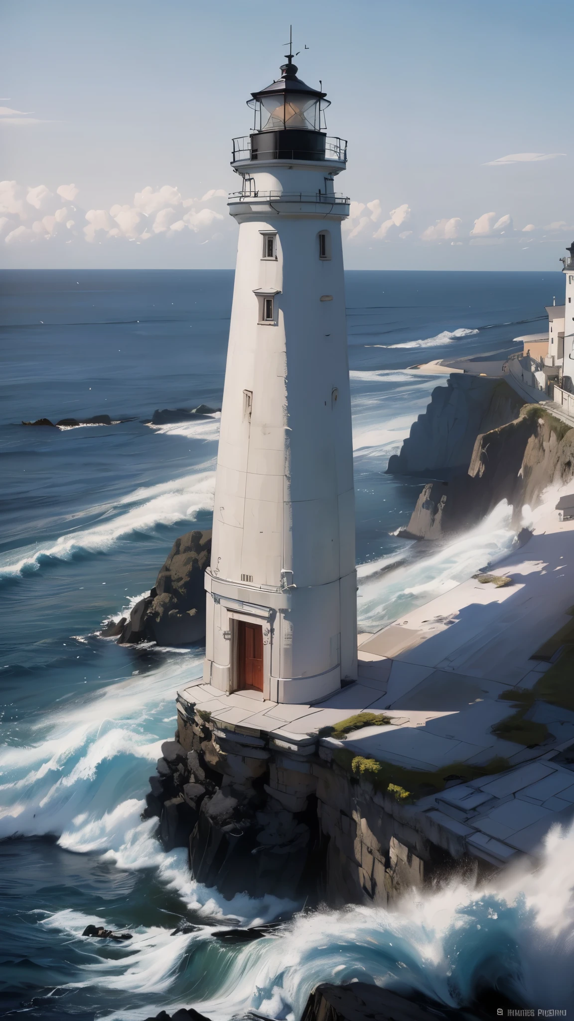 ((masterpiece, highest quality, Highest image quality, High resolution, photorealistic, Raw photo, 8K)),((one lighthouse:1.2))