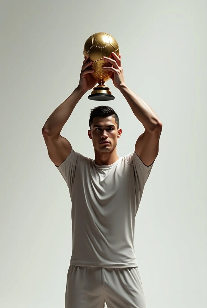 ronaldo with trophies
