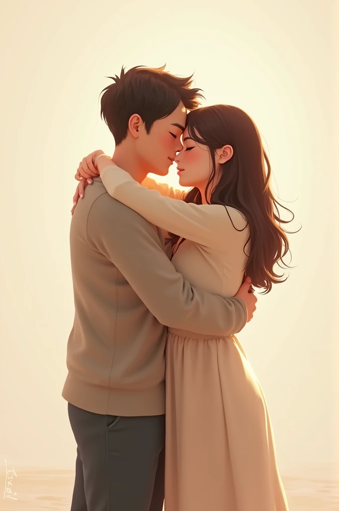 Hugging each other