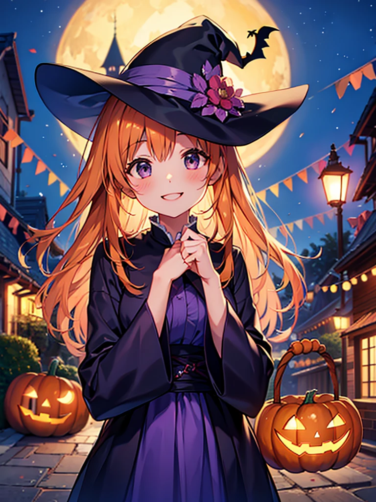  high resolution, Daytime、 1 Girl, smile,  Halloween 