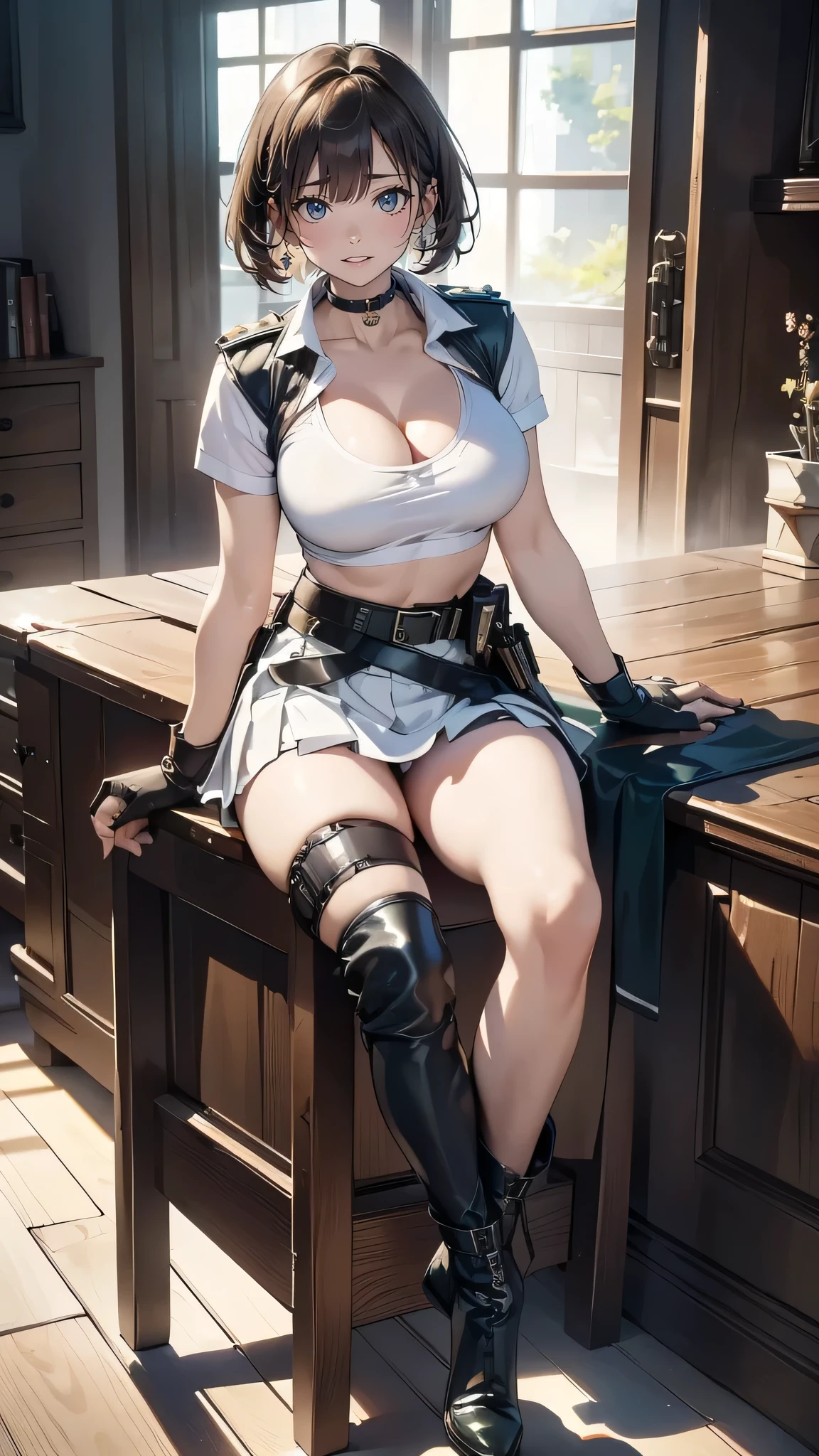 (masterpiece, best quality, intricate details, chromatic aberration), (realistic),(skin),( long legs:1.2),no panties,no bra, , ((intricate detailed)), ((Hyperrealistic)), absurd res, milf, perspective, highly detailed, illustration, huge breasts, perfect hands, detailed fingers, beautiful detailed eyes, nametag, neck collar, earrings, detailed background, perfect eyes, seductive eyes, <lora:odanon-lora-v1-128dim-10ep-novae:0.2> ,<lora:add_detail:1>, (1 gorgeou beautiful sexy women:1.1),(1girl:1.6), <lora:hiqcg_body_epoch:0.2>, (view full body,Bridal hairstyle,Forest green hair:1.3),(spread legs,nipples out,looking at viewer,:1.6),Bustling city background,,
<lora:0304 Baltimore Fans Clothing_v1:0.9>,ruanyi0304,baltimore \(azur lane\),bikini,police hat,thigh boots,microskirt,blue jacket,,thighhighs,single glove,skirt,