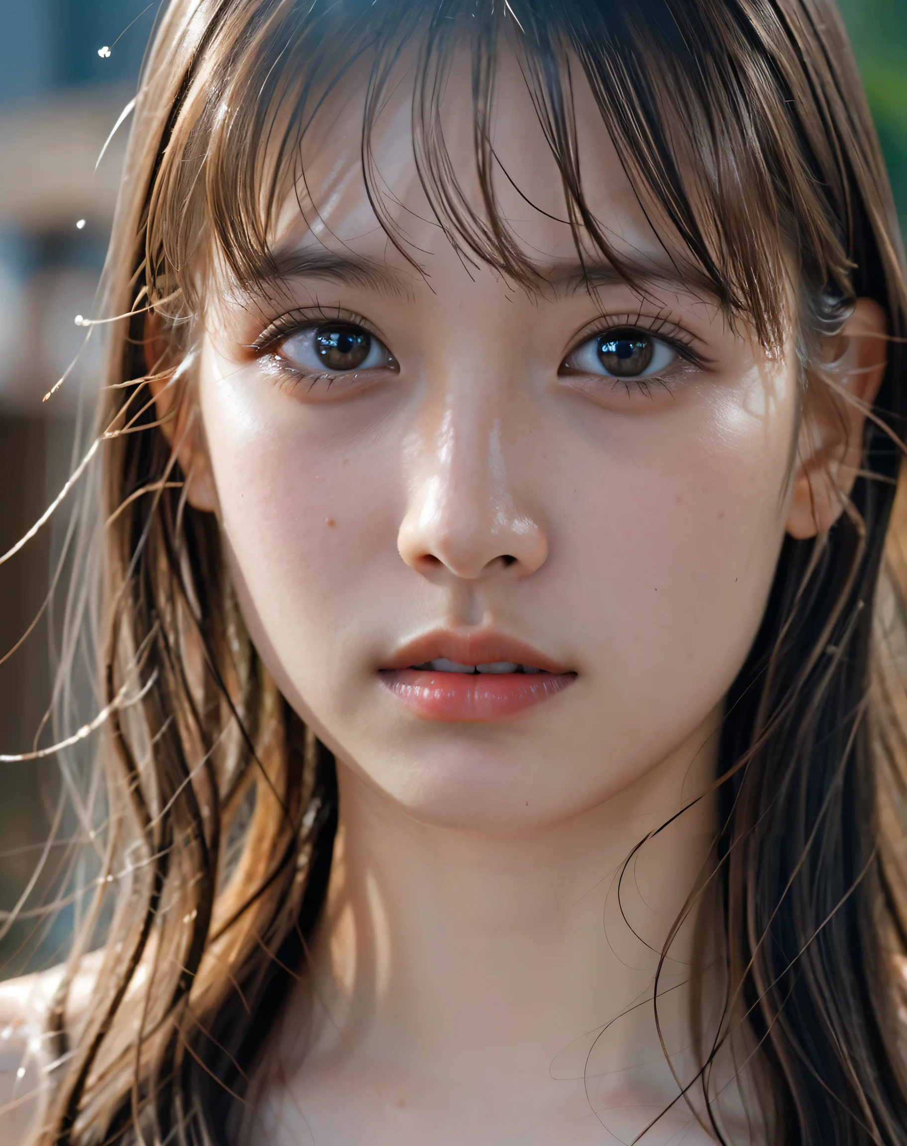 best quality, face focus, soft light, ultra high res, (photorealistic:1.4), RAW photo, {1 japanese girl:, solo},full body, {naked},{ nude},{ bare ,cute, (pupil, lights in the eyes),{{ Double eyelids on both eye}},{{ Long eyelashes}}},detailed beautiful face, (small chest),(high resolution detail of human skin texture), (long hair)