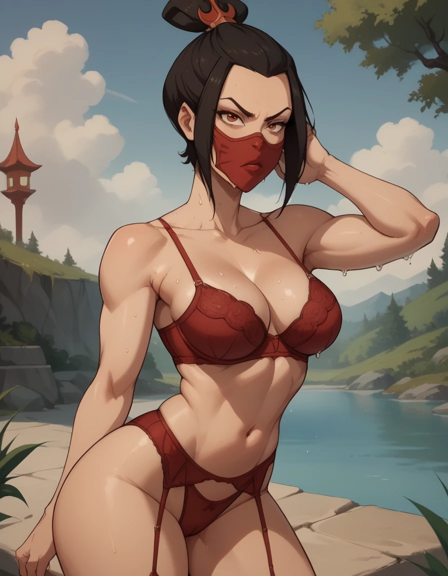 Matching repaired image, (Masterpiece: 2), (very detailed: 2), (beautiful: 2), ((nordic woman face)), matching skin tone, slight smirk, big eyes, (red eyes: 2)