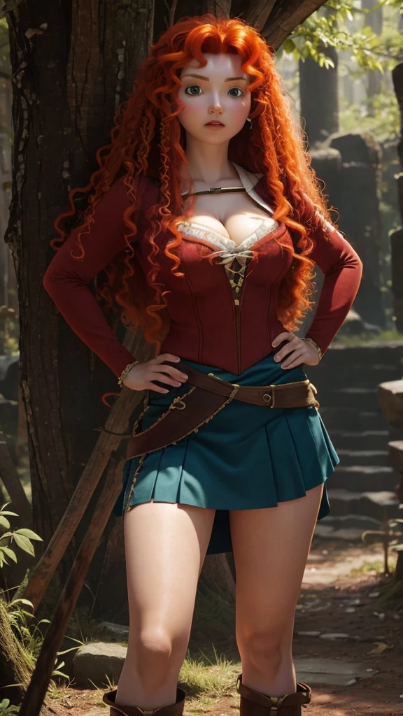 Merida super hot. Busty, Skirt too short.