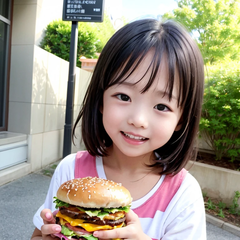10 years old、Eating a lot of french fries