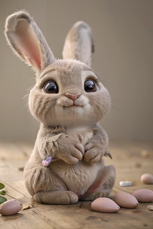 Rabbit,  pastel color , cute,  Realistic ,  plush