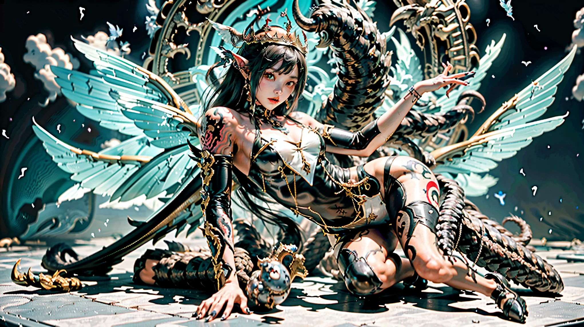 Médusa_with_hairs_tiny_Snakes:1.5 Viking_Tree Outdoor Nature "Ouroboros" Forest Natural Diplomatic headgear Queen Native dazzling Valkyrie-wings key torus chains Rudder "Heavy Metal" fire-follets fairy pixie sprite conceptual safe female glamorous aesthetic walking slow-motion Cosplay "Nicki Minaj":1.5 "Rihanna":1.5 "Beyoncé":1.5 aristocratic jacket 38years symmetrical oily athlete coiffure_snakes:1.5 obvious varied ecstatic opal bangs:1.5 faces:1.5 effects cheekbones embarrassed lazuli water drop between eyes beautiful hair:1.5 brown eyes black pupils turquoise irises sapphires pearls open mouth teeth smiles eccentric fixed floating jacket levitating shoulders-off:1.2 white shirts lace clavicles papillotes hand-thumb-4fingers:1.5 varied breasts1.5 pointed:1.3 satin sideboob felt bikini:1.5 corait:1.5 spinels thick navy leathers skirt:1.5 matching bristles ample navel:1.3 revealing pubic scarlet pubis-hairy obvious indigo Underwear:1.5 waist chastity-belt:1.3 silver adorned padlock Gold thighs legs garters Boots stainless steel Gothic decorated onyx equirectangular 360 monastery marble ruby background:1.5 DoF mannequins lantern dressed richly decorated armor:1.5 "Chivalrous" dramatic chrome metallic flat bands fathoms brass fullbodye Lily rune ornate emerald plasma embroidered glyphs Tourmaline wood engravings lava magic invoke snake incandescent Crystalline familiar robot Mecha (EOS R6 135mm 1/1250s f/2.8 ISO400) Mech Mechanized snakes flowering Quetzalcoatl:1.5 adaptable volumetric luminescence:1.5 saturated:1.5 ultra:1.5 pro-photorealistic:1.5 optimal:1.5 qualities:1.5 details:1.5 accurate:1.5 DSLR:1.5 resolutions:1.5 3dcg max:1.5 graded:1.5 improved:1.5 Octanes_rendues:1.5 UHD XT3 16K DSLR HDR UnrealEngine5 depths:1.5 analog shadows:1.5 CGSCOSITY pet chef-d':1.5 "Bruce Weber girls" multi etc.