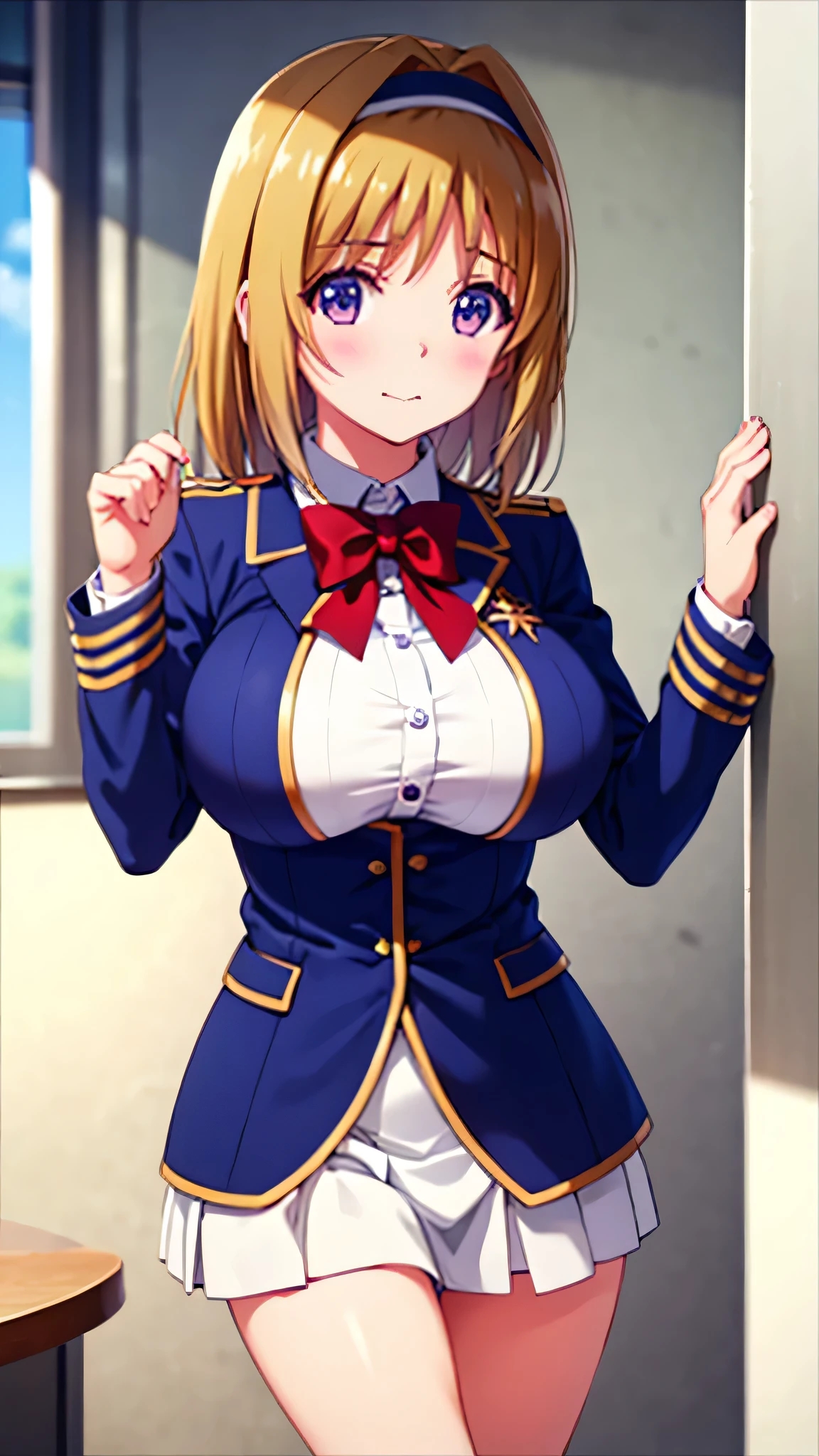  cute　Big Breasts　uniform