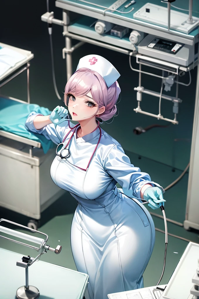 nurse uniform,hospital, latex nurse suit,nurses,busty,elbow gloves,labcoat,white hair woman,white eyes , gigantic ,medical instruments,asian nurse,two nurses,speculum,examination room,oversize ,big ass ,strap on, lay on table ,legs spreaded,giving birth,gyno chair , dentist,Milf,latex,yellow uniform,oversize breasts,diaper