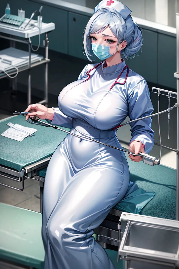 nurse uniform,hospital, latex nurse suit,nurses,busty,elbow gloves,labcoat,white hair woman,white eyes , gigantic ,medical instruments,asian nurse,two nurses,speculum,examination room,oversize ,big ass ,strap on, lay on table ,legs spreaded,giving birth,gyno chair , dentist,Milf,latex,yellow uniform,oversize breasts,diaper