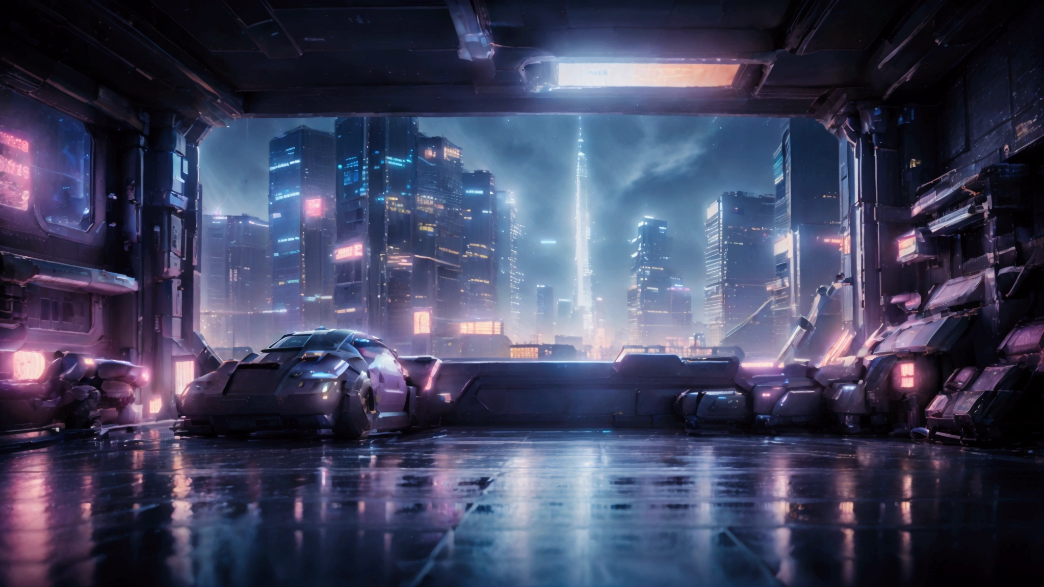 Cyberpunk Los Angeles, 2029, night, high resolution, high detail, 4k