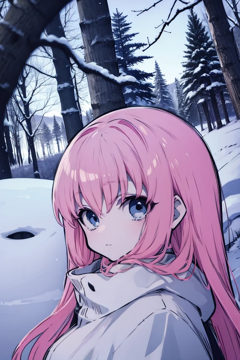 anime winter forest