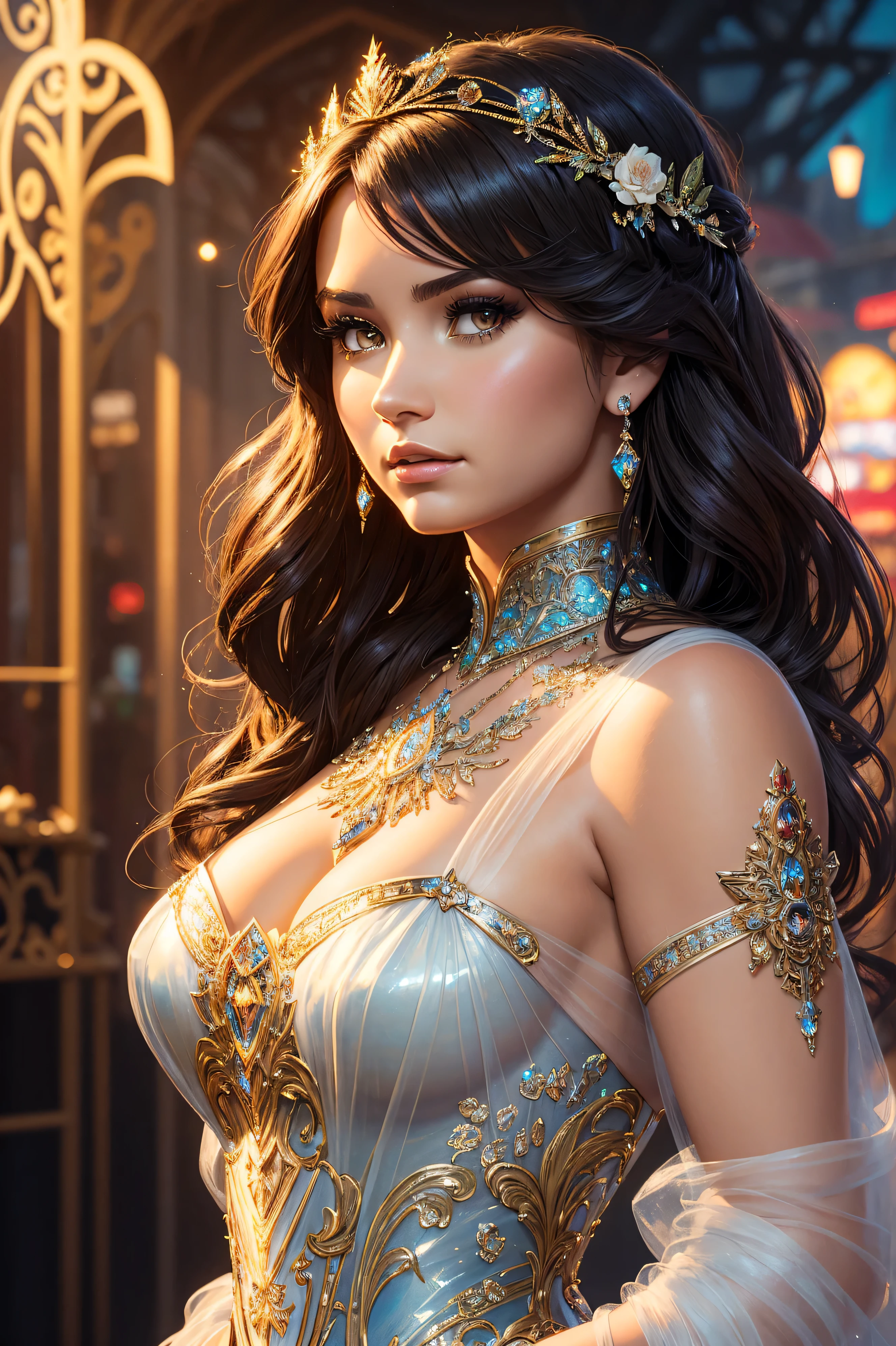 (An unrivaled masterpiece, side light, delicate and beautiful eyes: 1.2), ultra-practical 8k CG, perfect work of art, Upper part of the body, shiny hair, bright Eyes, shiny skin, practical, 3d way, lower breasts, huge breasts, perfect female body, mature woman, , sauce belt, Looking at the audience, cord, cord trim, tempting pose, pose sexy, tempting, prestige, gorgeous, Luxurious, jewelry, joya, the Kane, the payment, diamante, flash, Blue Joya, Red Joya, esmeralda, perla, amber, Obsidian,