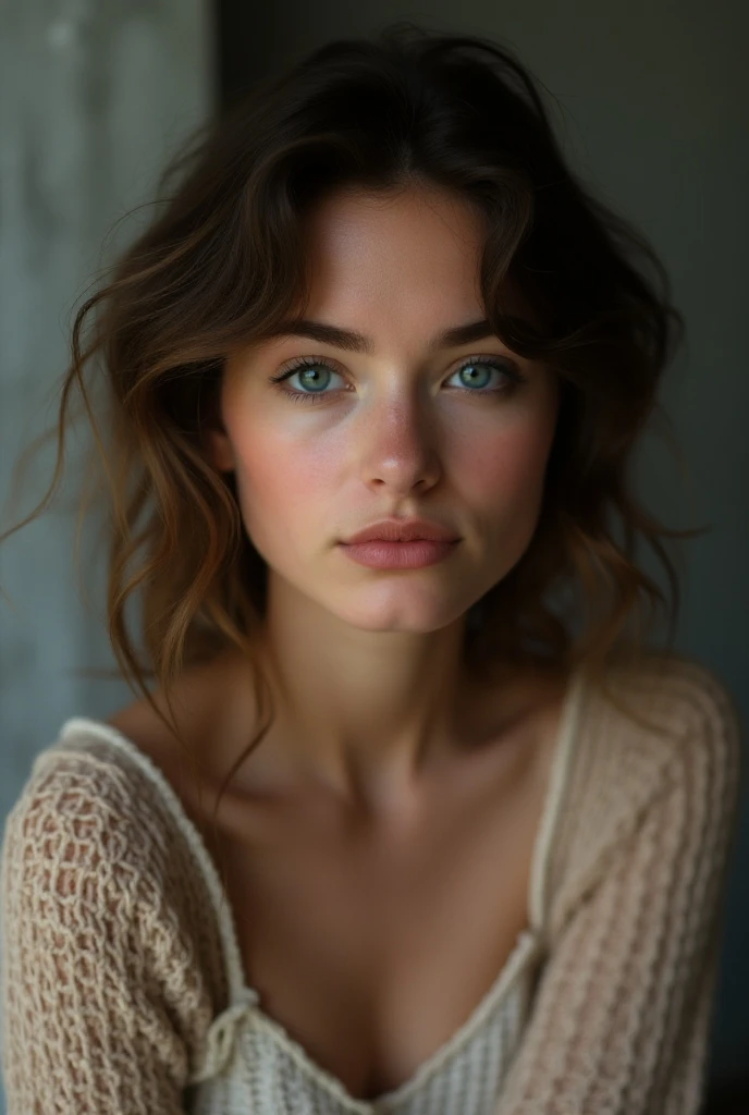 beautiful girl, thick lips, large eyes, long eyelashes