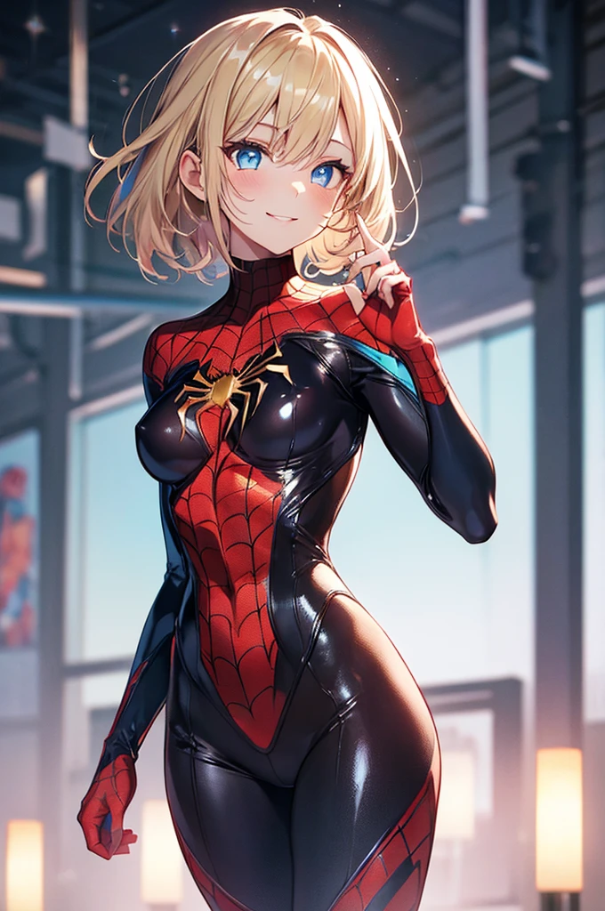 (masterpiece),best quality, expressive eyes, perfect face, 1girl, full body shot, cowboy shot,
big breast, good breast, beautiful, gorgeous sitting on a window sill, sexy dominant pose, hands above her head, wrists chained to the ceiling, blushing, medium shot, indoors, white sleeves, SpiderGwen, Gwen, Ghost Spider, perfect detailed blue eyes, blonde hair, spiderman logo, web pattern clothes, organic-looking clothing, spidergwen costume, symbiote, eyes, fine art, PS5 cinematic screenshot, highly detailed detailed cinematic rendering, ultra photorealistic raytricing, with cinematic lighting
