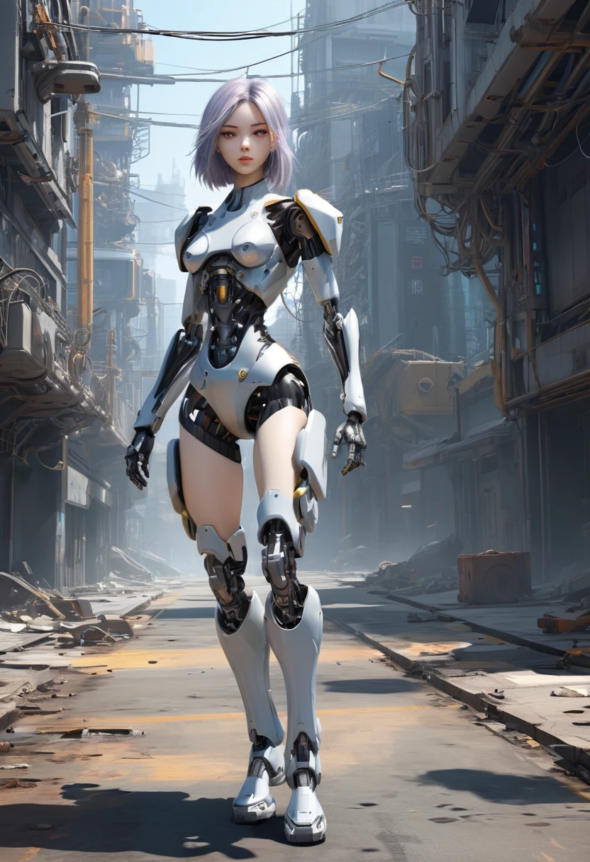 3d girl machine parts, full body, high quality, 8k, detaled,
