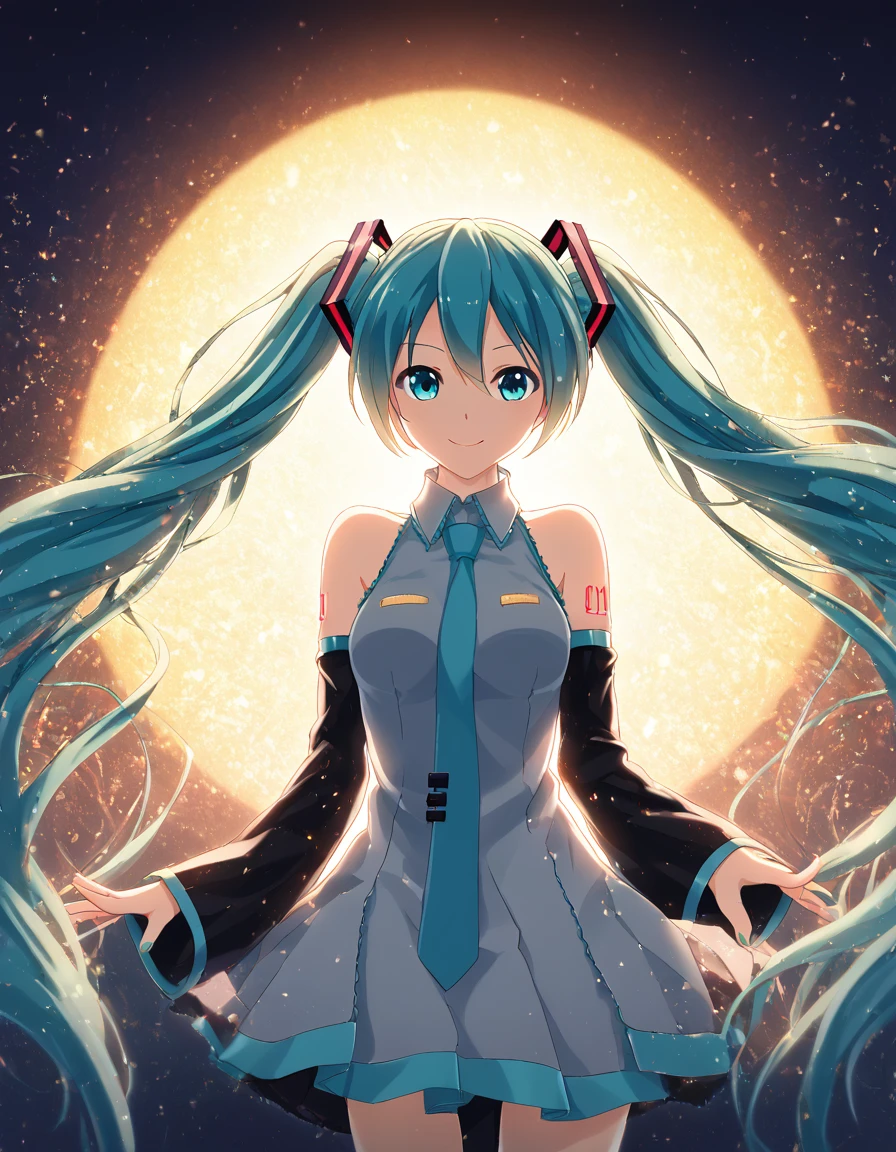 Anime style, POV viewpoint , Hatsune Miku, medium breast, beautiful, Volumetric lighting, Volumetric particles, indoor,