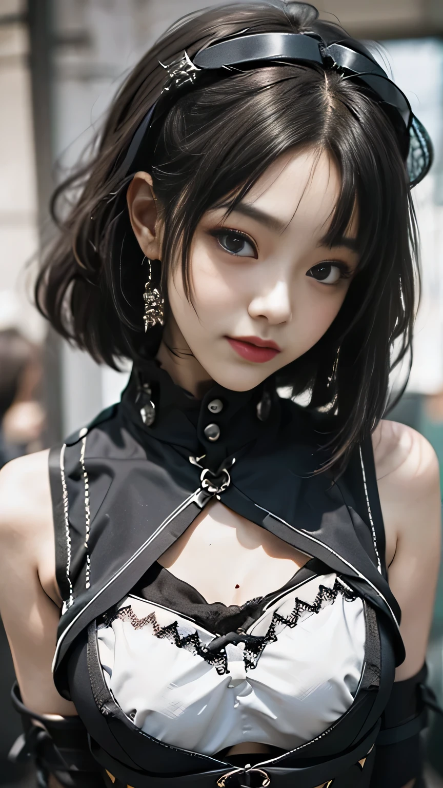 (Browsing Caution:1,4),Mix 4, (8K, RAWphotograph, Highest quality, Tabletop: 1.45), (Realistic, Realistic: 1.37),illumination, night, プロのillumination, photographn mapping, Radio City, Physically Based Rendering, Gradient Brunette, 高品質のphotograph, High resolution, 1080P, (Detailed facial depiction), (Detailed description of the hand), (Delicate CG), Extreme light and shadow, Rich details, (Detailed facial features), (Highest quality), Look in front of you, Highly detailed face, Highly detailed lips,  超High resolution, (Faithfulness: 1.4), photograph, 1 girl, [(sad)],  , Thin limbs, movie, Cool pose, I Cup, Highest qualityな完璧なボディ, photographのような, (1 girl: 1.3), Perfect balance, (Huge, Perfect breasts, Areola),(Realistic, Photorealistic:1.37),One Girl, Cowboy Shot,Professional Lighting, Photon Mapping, Radio City, RAWphotograph、(Photorealistic:1.4)、Octane Rendering、Complex 3D rendering with ultra-detail, Studio Soft Light, Rim Light, Vivid details, Super Detail, Realistic skin texture, Detailed aspect, Beautiful details in the eyes, Highly detailed CG Unity 16k wallpaper, compensate, (Detailed Background:1.2),Highest quality, 超A high resolution, Tabletop, One Girl, One girl,alone, Upper Body,View Viewer, ((Black Background:1.2)), Multicolored Hair, compensate , Lips parted, Black Lips, eyeliner, Gothic, Goth Girl,((Light on face:1.2)),((movie照明:1.2)),(Photorealism:1.4),30 piercings in left ear)),((necklace)),((A woman who always smiles)),((nightのプールサイド:1.6)),((Lighting on face:1.1)),((Upper Body:1.2)),((Delicately depicting the face:1.2)),(Very short bob hair:1.5),((Multicolored Hairの色:1.4)),((((Completely naked)))),(((nsfw))),((Small breasts:1.2))