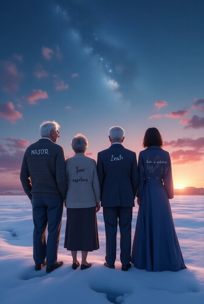 Grandma &grandpa  look like stars for kids in cartoon style 