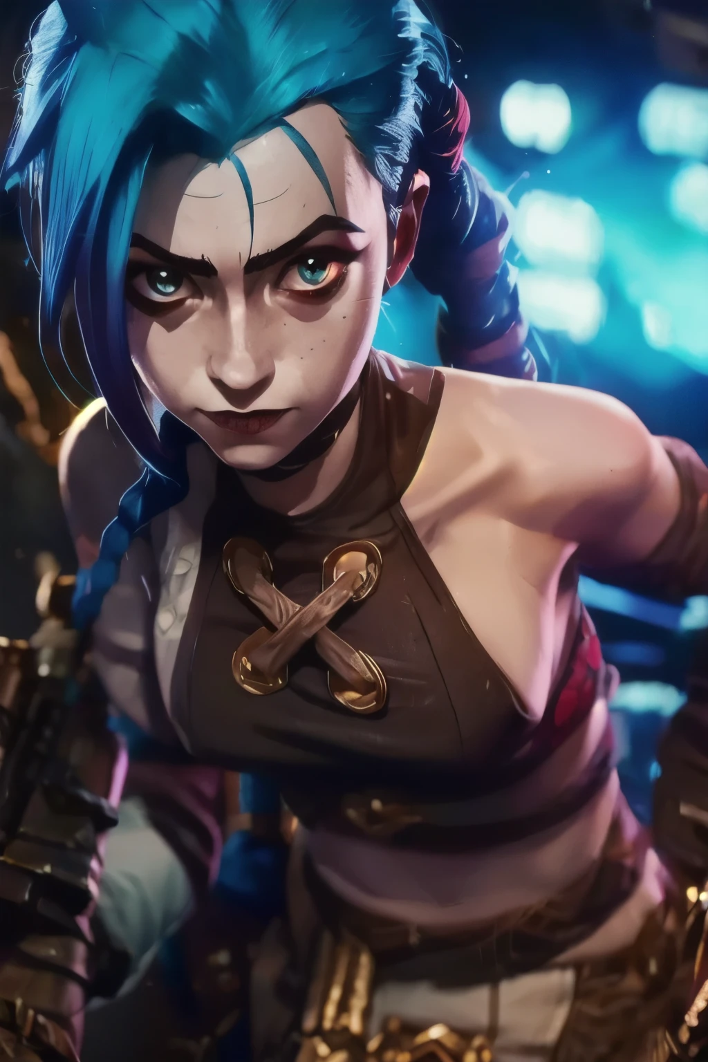 Jinx. Best quality, detailed, intricate, 4K.