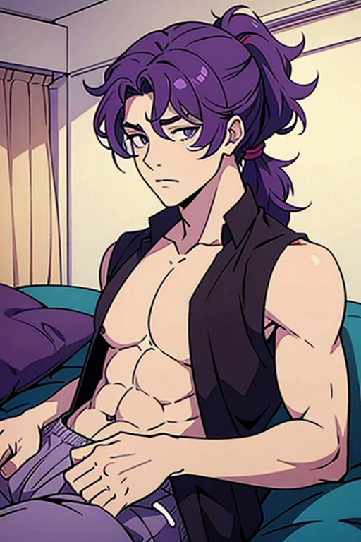 an anime one, curly hair and no brano shirtless hentai