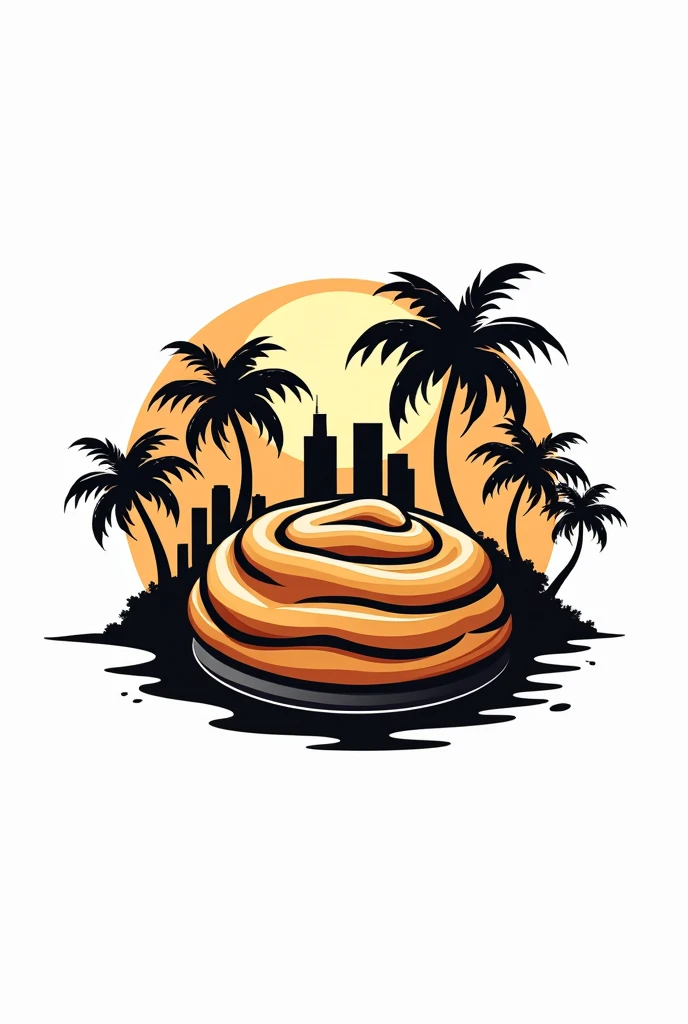 palmier & miami place , black&orange logo