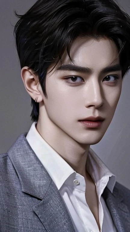 Full Body Portrait. Frontal Nudity. Show NSFW. Full Body Portrait. Photorealistic, cool, cute, fresh, healthy, lovely sweet and gorgeous boys looking like Xia Zhiguang, Gao Zi Tian, Chang Zhekuan, Sun Zeyuan, Cheng Yufeng, Cai Xukun, Liu Te, Lin Yi, Jin of BTS, Lee Jong Suk, Li Xiangzhe, Wang Yibo, Cha Eun-woo, Zhang Hao, Liu Xukang, Xu Zhibin, Chen Xingxu, Yin Haolun, realistic photos, showing head to toe, handsome faces, beautiful hands. Long legs.

Tall, handsome Chinese Idol boys of handsome CPop, KPop Super Star Idol Boys posing as fashionista models. Fancy hairstyles. Sexy, Sensuous, Gorgeous. Sensational. No Mandarin round collars. 
Focus on fashion. To create latest fashion game changer. Extraordinary. Special. Eye catching wear. Disrupt fashion, model idol industry with handsome Chinese boys wearing  insanely out of this world fashion.  

Full body portrait. Shows full head, handsome faces. Ultra-realistic.  Detailed, delicate, smooth, exquisite Pale Fair skin.  

Strutting on runway, wearing the most fashionable and futuristic looking, modern funky fashion of exquisite clothes of radiant, iridescent colors, are handsome, princely, Chinese, Korean, Japanese boys of boy bands in CPop, KPop all 2.03 m tall in height. 

Beautifully designed Headgear. Wear Jewelry. Earrings. modelshoot style
 ((highest quality, 8K, masterpiece: 1.3)), Handsome boy in street fashion:1.5, 18-year-old、Delinquent boy、full body shoot, well-groomed face, black hair color、thin face、（white skin:1.5）、whole body、black eyes、（beckoning:2.0）、(looking:2.0) Chinese, Japanese, Korean Boy、Chen Zheyuan, Chang Zhekuan, Jin of BTS, Liu Te, Lin Yi, Xie Binbin, Hyunjin、Super handsome、sexy eyes、Extra-fine face, handsome nose, small eyes and face, beautiful lighting, High resolution, detailed mouth, smile, whole body: 1.5, perfect body shape、super slim，medium hair、STUSSY clothes、silver accessories、Oversized clothes、fashionable