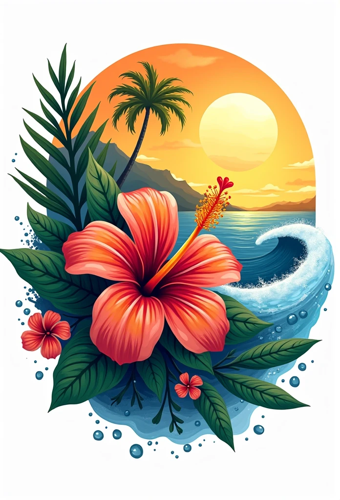 logo hawai , paint style , 