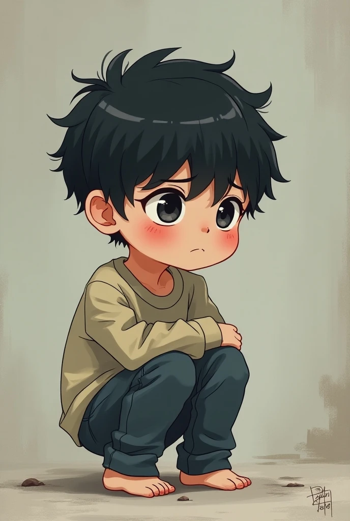 alone animated sad boy