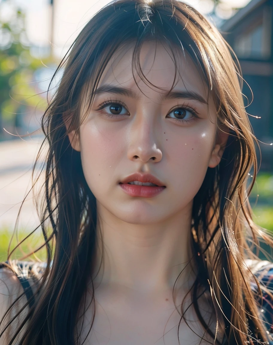 best quality, face focus, soft light, ultra high res, (photorealistic:1.4), RAW photo, {1 japanese girl:, solo},{{{From front, upper body , look at viewer}}, {naked},{ nude},{ bare ,cute, (pupil, lights in the eyes),{{ Double eyelids on both eye}},{{ Long eyelashes}}},detailed beautiful face, (small chest),(high resolution detail of human skin texture), (long hair)