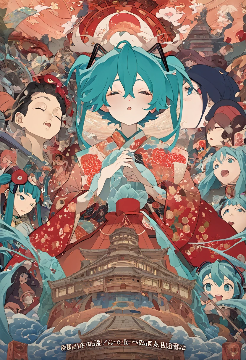 (8k)  Ultra High Level Quality ８ｋ　 Avant-Garde Art Realistic Direction 　 Studio Ghibli's New Anime 　 Hatsune Miku　Ukiyo-e POP art　Alphonse Mucha　Beautiful profile　Impressionism　print　pretty 　Critique of Machine Civilization 　 Hatsune Miku　sun　Picasso　 King Crimson's Palace 　Madness and Lamentation　 Shaman's Prayer Close Your Eyes and Shout　 Avant-garde Art Realistic Direction 　Showa era Japan