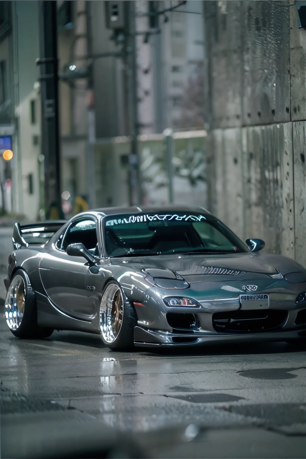 Tuned RX7 , Widebody kit , Deep rim wheel 