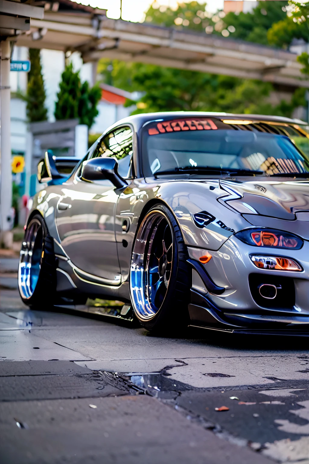 Tuned RX7 , Widebody kit , Deep rim wheel 