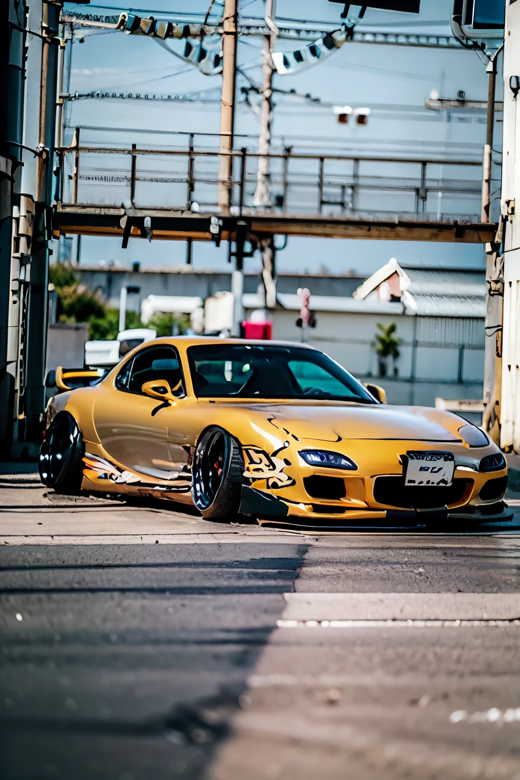 Tuned RX7 , Widebody kit , Deep rim wheel 
