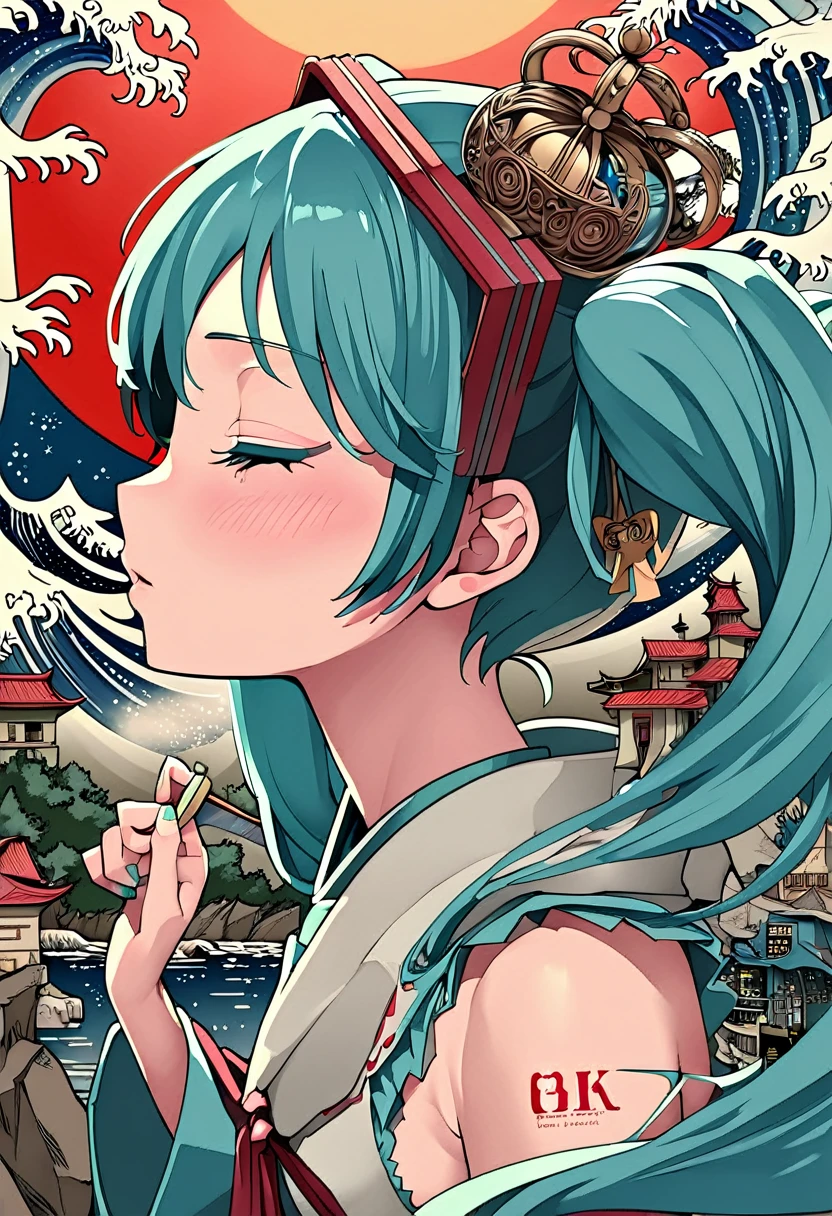 (8k)  Ultra High Level Quality ８ｋ　 Avant-Garde Art Realistic Direction 　 Studio Ghibli's New Anime 　 Hatsune Miku　Ukiyo-e POP art　Alphonse Mucha　Beautiful profile　Impressionism　print　pretty 　Critique of Machine Civilization 　 Hatsune Miku　sun　Picasso　 King Crimson's Palace 　Madness and Lamentation　 Shaman's Prayer Close Your Eyes and Shout　 Avant-garde Art Realistic Direction 　Showa era Japan