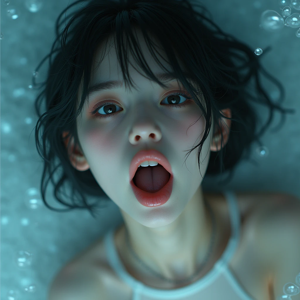 ((masterpiece:2.0, best quality)), ((ultra high res)), (photo realistic:1.4), 8k, absurdres, detailed shadow, (sharp focus:1.4), (super detailed skin:1.4), very cute, 20 yo, japanese, (extremely detailed eyes:1.4), (extremely beautiful eyes:1.4), (flat nose:1.0), (extremely detailed lips:1.4), (extremely beautiful and fresh lips:1.4), (round face:1.4), (baby face:1.0), (loli:1.0), break, (pool:1.4), (face close-up:2.0), 
break, (pixie cut:1.4), (bangs:1.4), eyeshadow, lash extensions, dewy finish makeup, (open mouth:1.4), (tongue out:1.4), (arms behind back:1.8), 
break, nsfw, (licking my dick:1.8), (perfect penis:1.4), (fellatio:1.5), (large penis:1.4), saliva, (one-piece swimsuit:1.4)