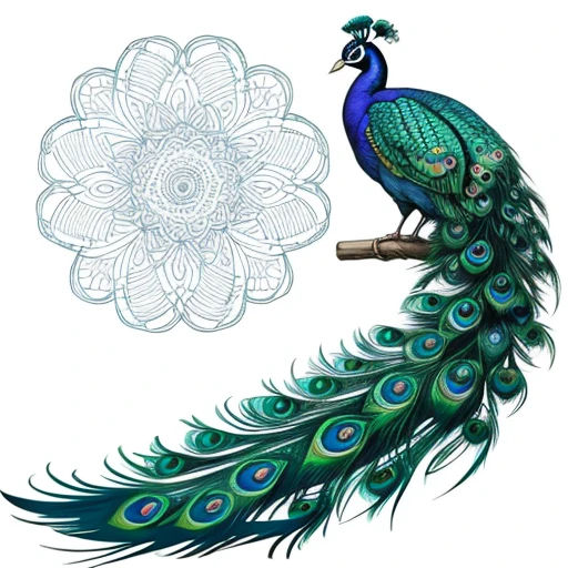 Peacock、Line art