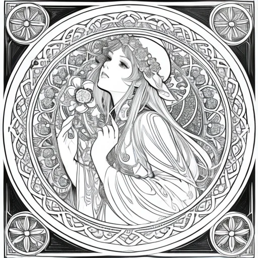 Mucha、Line art