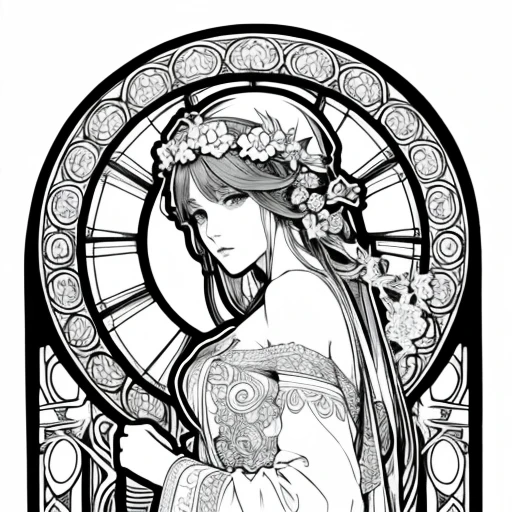 Mucha、Line art