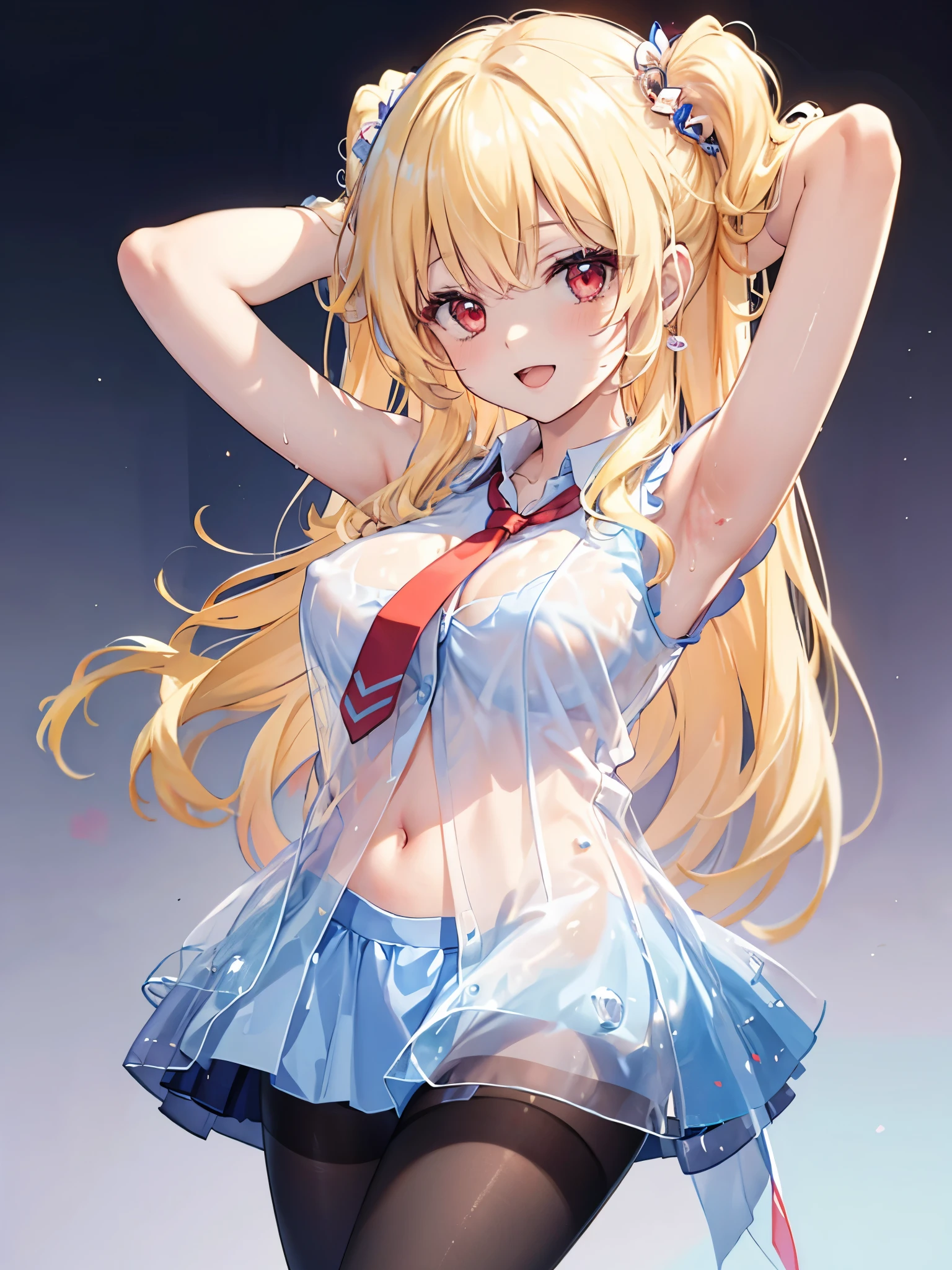 cowboy shot, filo, 1girl, solo, blond hair,embarrassed, closed mouth, flat chest,skinny,short stature,white wings, hite dress, blue bow, long hair, blue eyes, looking at viewer, parted bangs, bent over,(from below:1.5),(skirt lift:1.5), ((skirt grabs:1.3)),(panty shot:1.3),white panty,top-quality,Top image quality,perfect anatomy,masterpiece,ultra-detailliert,Beautiful,ultra-quality, best quality,high resolution, ultra-detailed,game cg,dutch angle ,beautiful detailed eyes,visualart,five fingers, perfect hands